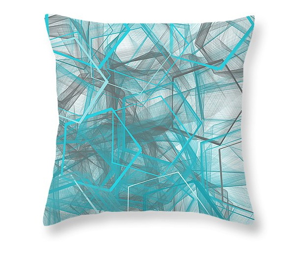 red and teal throw pillows