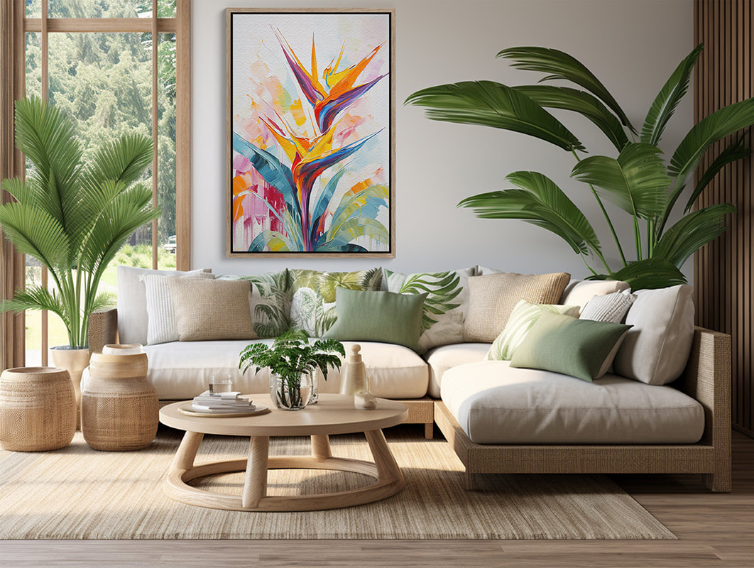 Colorful  modern Tropical Art Paintings