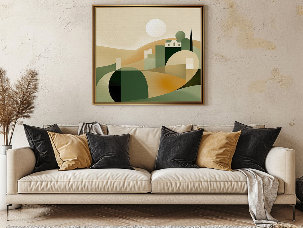 Black and Gold Tuscan Art