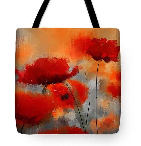 Poppies Tote bags
