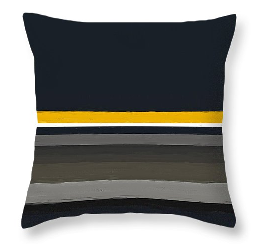 Navy Blue and yellow Throw Pillows