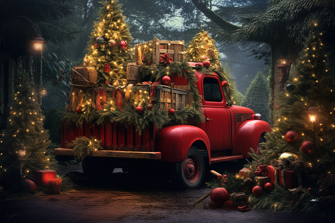Iconic Truck with lots of gifts