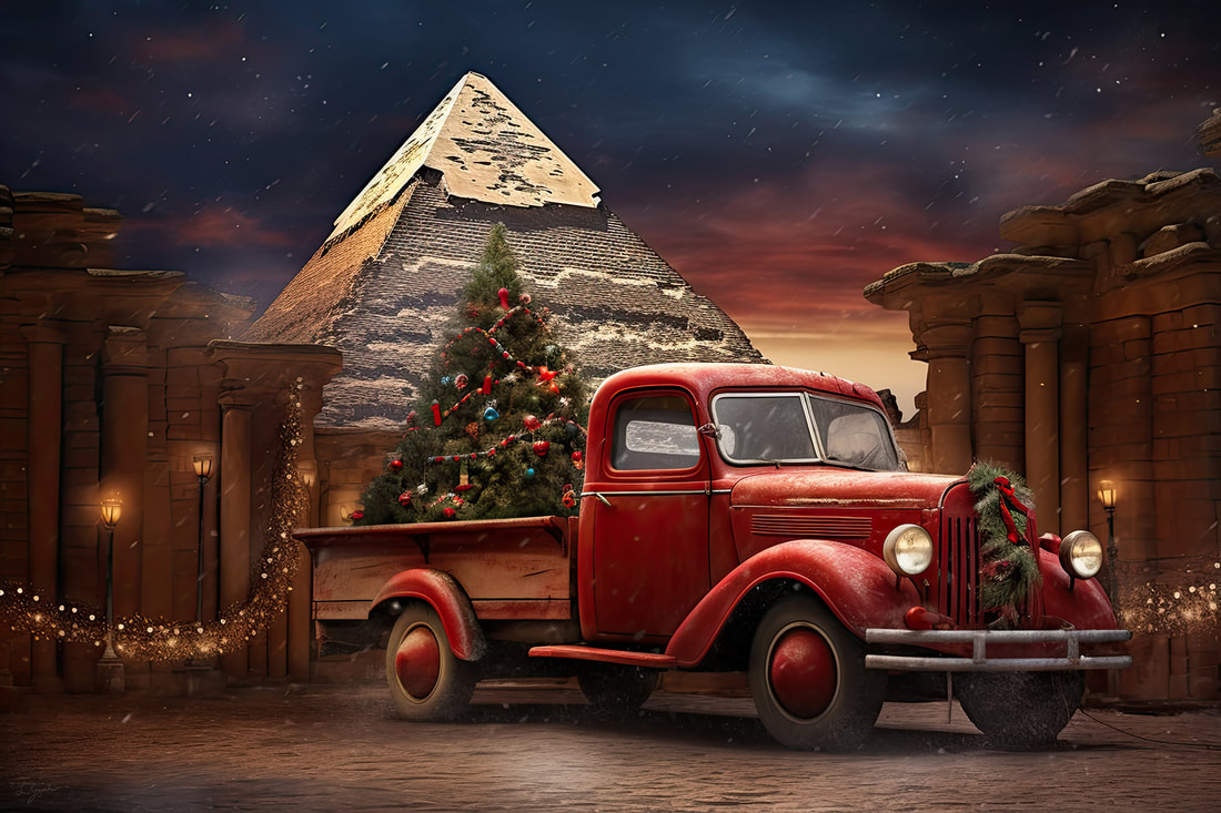 Iconic Truck and CHristmas tree