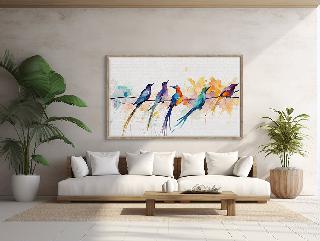 Colorful Bird Paintings